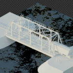 The railway bridge on Shoreline. It almost entirely consist of image planes.
