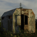 Abandoned forest trailer